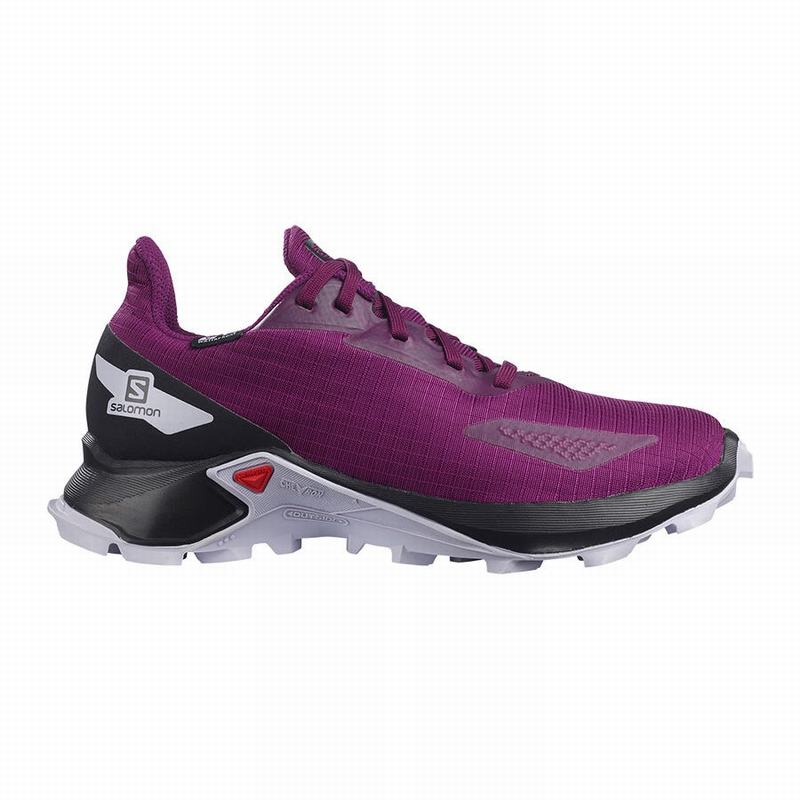 SALOMON ALPHACROSS BLAST CLIMASALOMON™ WATERPROOF Philippines - Kids' Trail Running Shoes - Purple/B